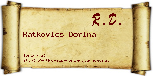 Ratkovics Dorina névjegykártya